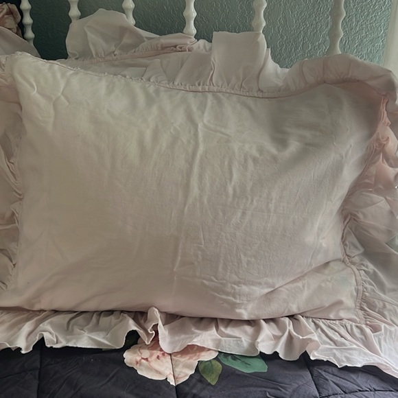 Pottery Barn Teen Floral Black and Pink Bedding Set - Picture 3 of 4